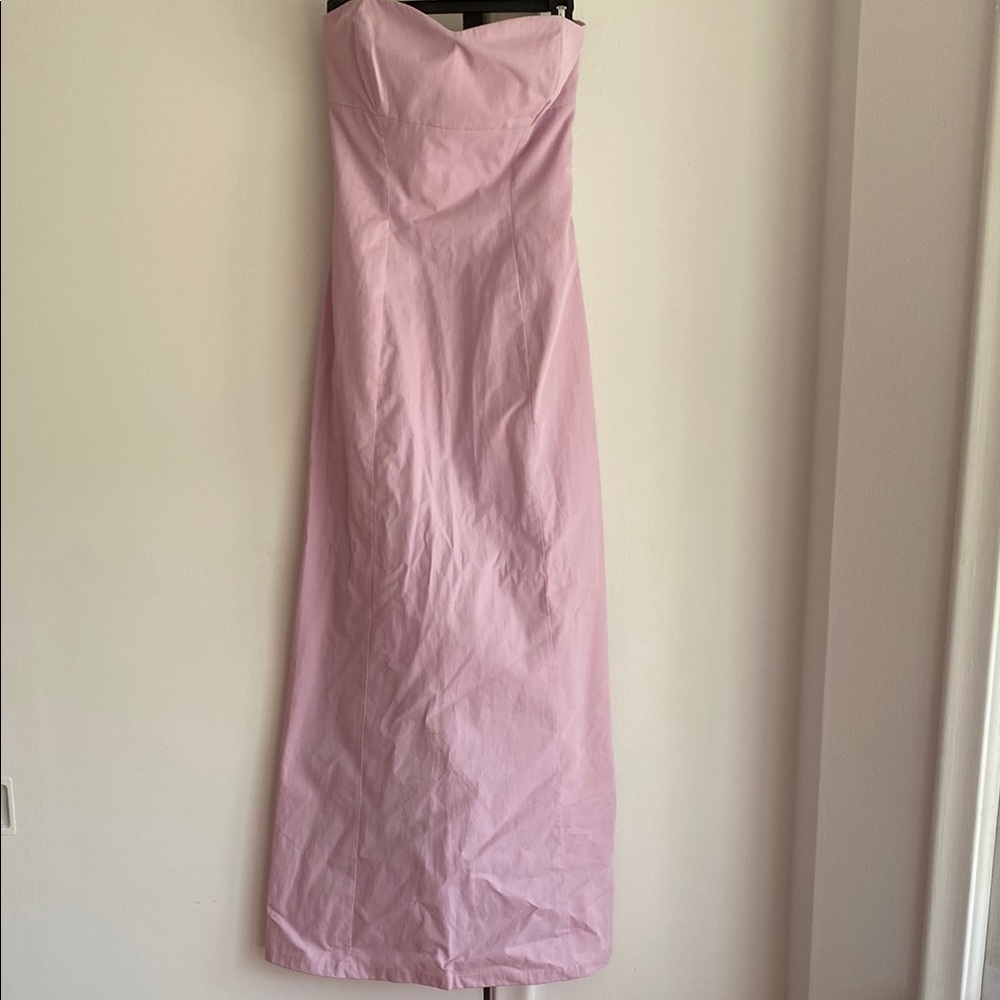 Elegant Pink Strapless Dress